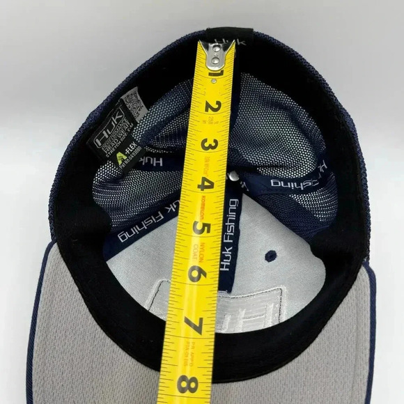 Huk Performance Fishing‎ Classic Logo Stretch back Trucker Hat Mens Sargasso Sea - Picture 9 of 12